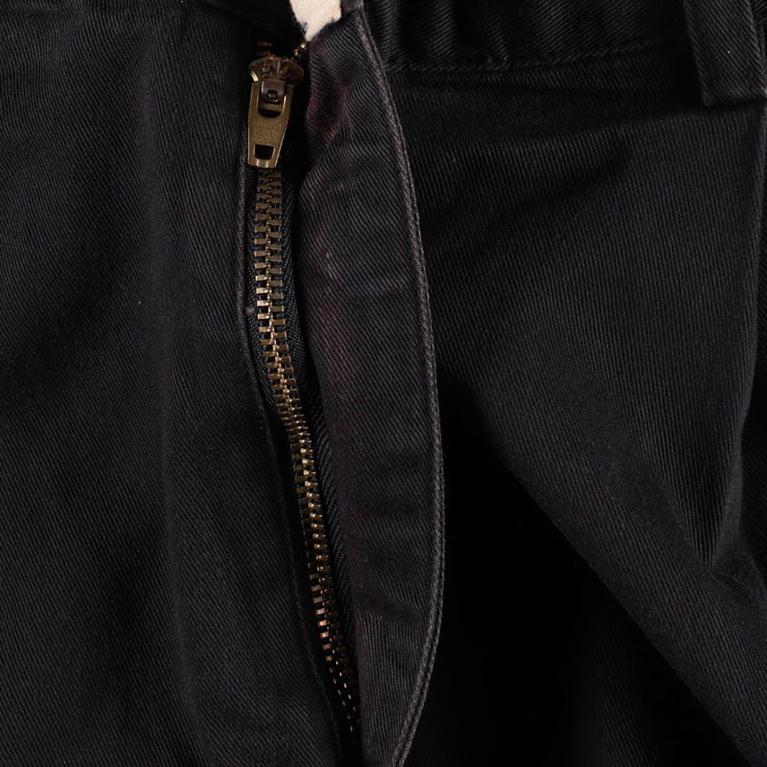 Ralph Lauren Polo Ralph Lauren HAMMOND PANT Two-pleat Chino Pants Men's W36 (approx.) cotton black type Vintage Second Hand