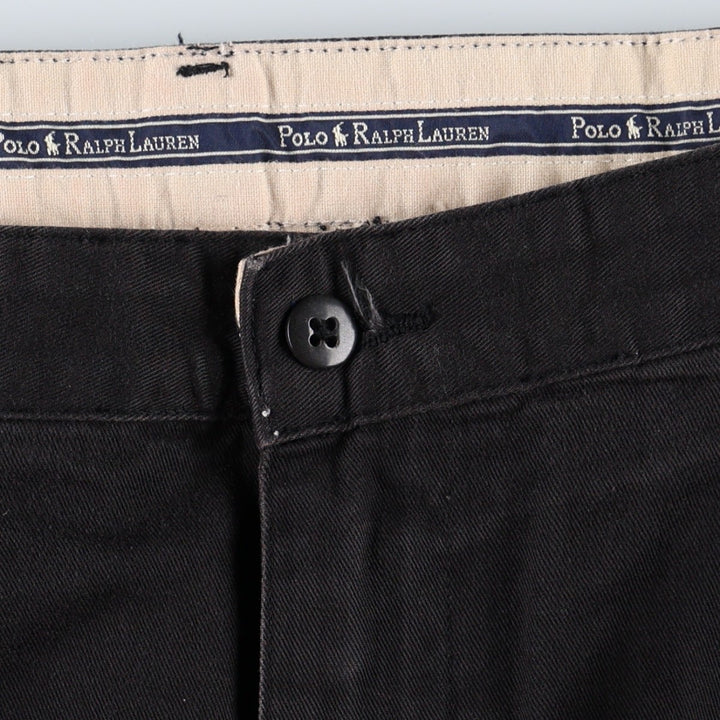 Ralph Lauren Polo Ralph Lauren HAMMOND PANT Two-pleat Chino Pants Men's W36 (approx.) cotton black type Vintage Second Hand