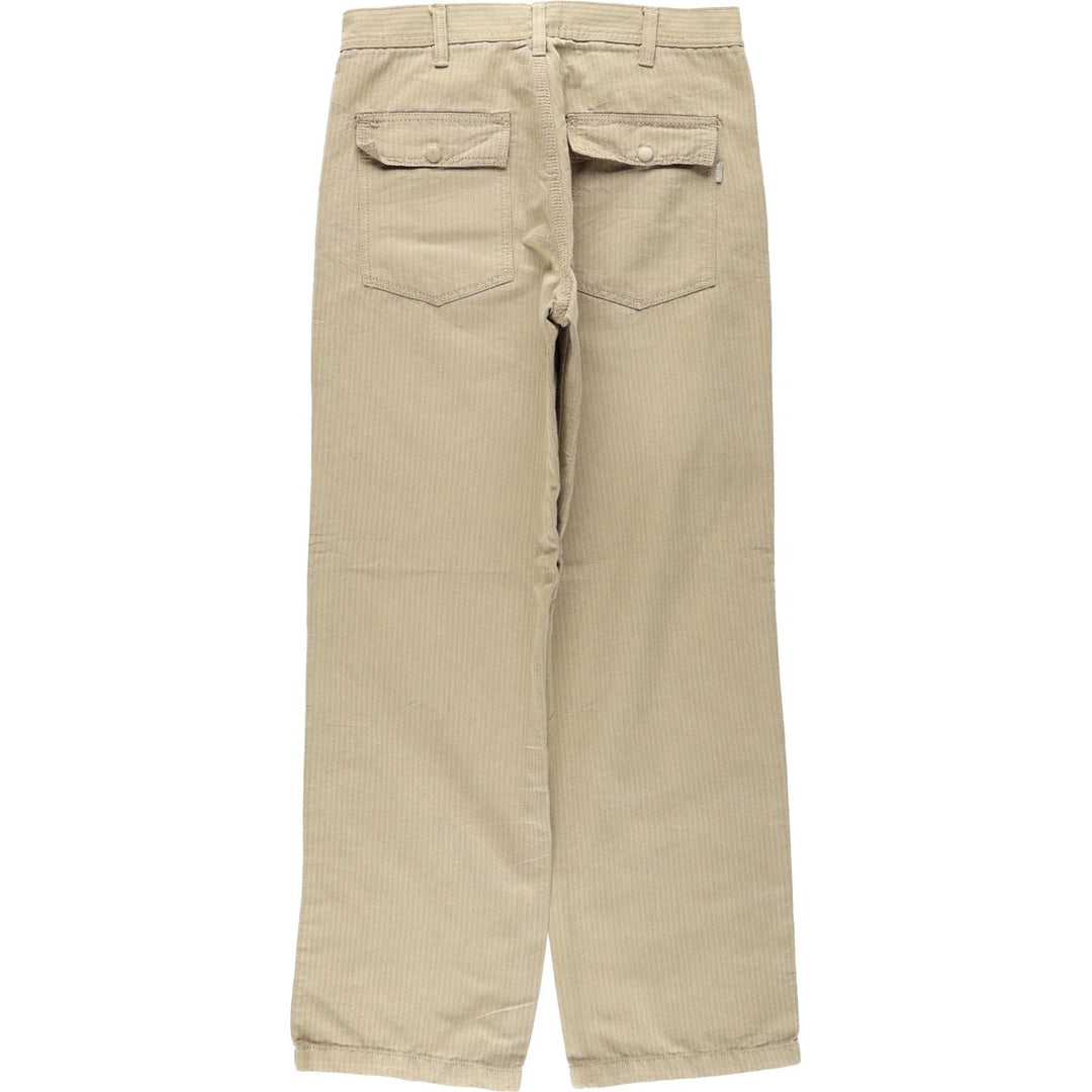 Stussy Authentic Herringbone Chino Pants, Men's Size W30 (approx.) cotton Beige type Vintage Second Hand