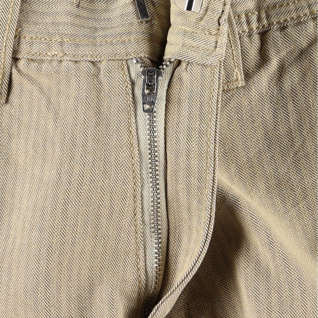 Stussy Authentic Herringbone Chino Pants, Men's Size W30 (approx.) cotton Beige type Vintage Second Hand