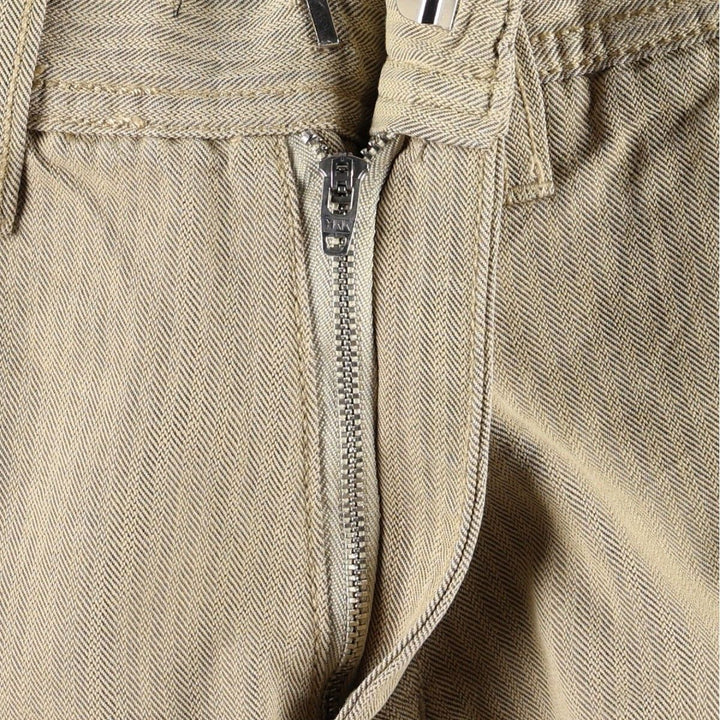 Stussy Authentic Herringbone Chino Pants, Men's Size W30 (approx.) cotton Beige type Vintage Second Hand