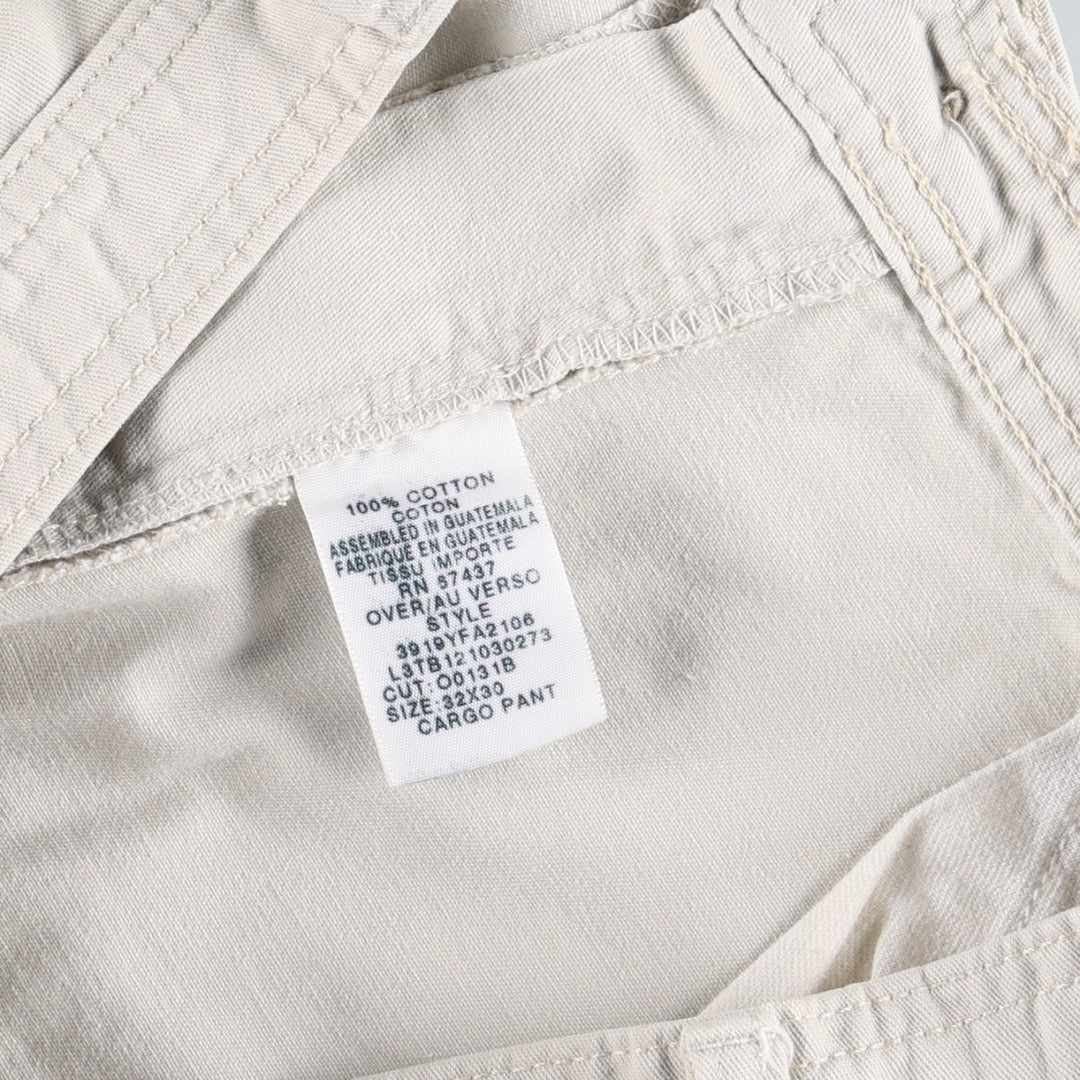 Ralph Lauren POLO JEANS COMPANY Military Cargo Pants, Men's Size W31 (approx.) cotton pale white type Vintage Second Hand