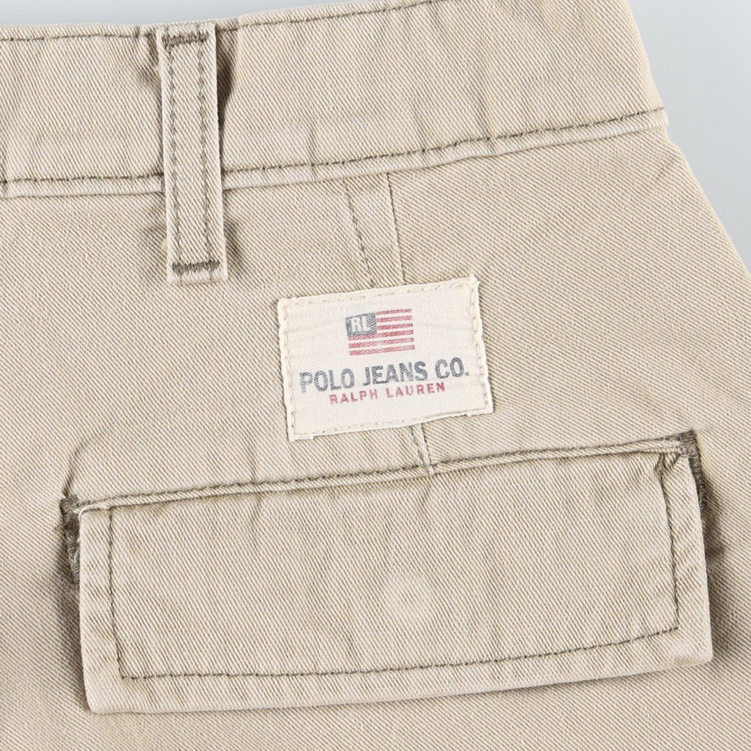 Ralph Lauren POLO JEANS COMPANY military cargo pants, men's size W33 (approx.) cotton Beige type Vintage Second Hand