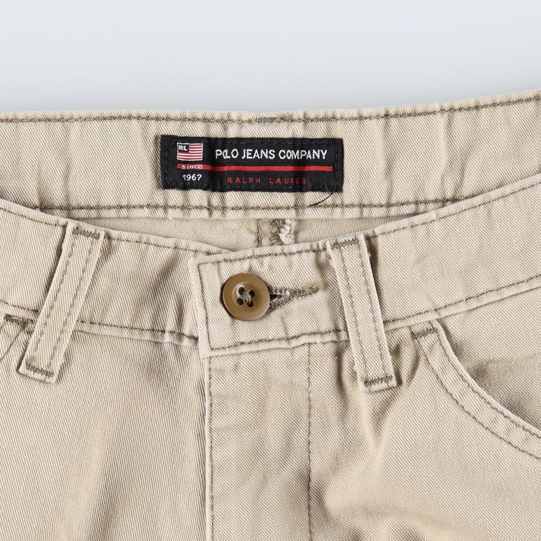 Ralph Lauren POLO JEANS COMPANY military cargo pants, men's size W33 (approx.) cotton Beige type Vintage Second Hand