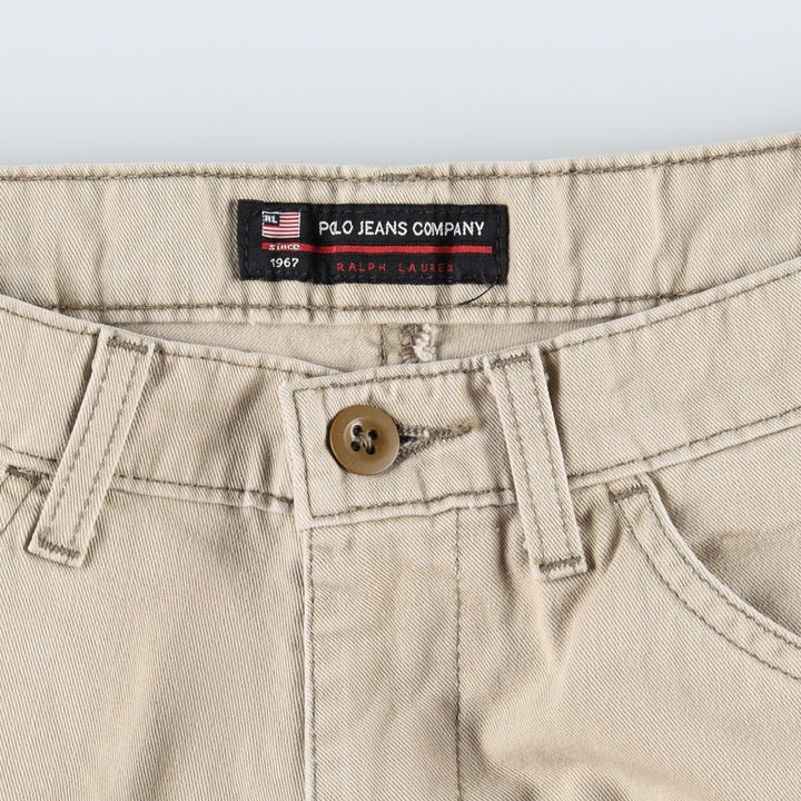 Ralph Lauren POLO JEANS COMPANY military cargo pants, men's size W33 (approx.) cotton Beige type Vintage Second Hand