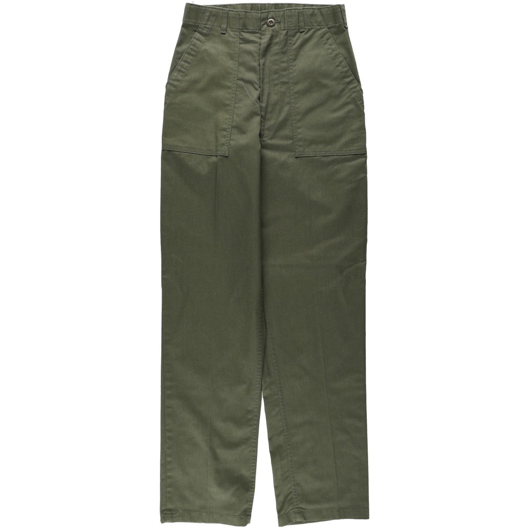 1980'S US Military Baker Pants, Made in USA, Men's Size W29 (approx.), Vintage polyester Khaki type Vintage Second Hand