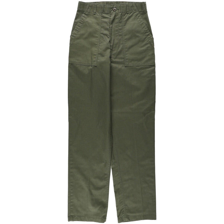 1980'S US Military Baker Pants, Made in USA, Men's Size W29 (approx.), Vintage polyester Khaki type Vintage Second Hand