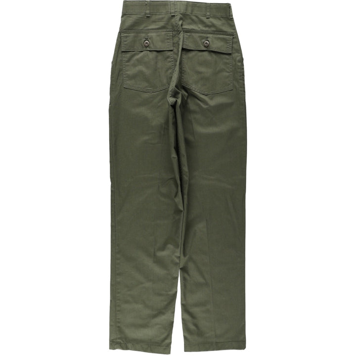 1980'S US Military Baker Pants, Made in USA, Men's Size W29 (approx.), Vintage polyester Khaki type Vintage Second Hand