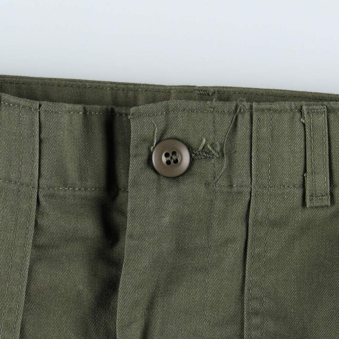 1980'S US Military Baker Pants, Made in USA, Men's Size W29 (approx.), Vintage polyester Khaki type Vintage Second Hand