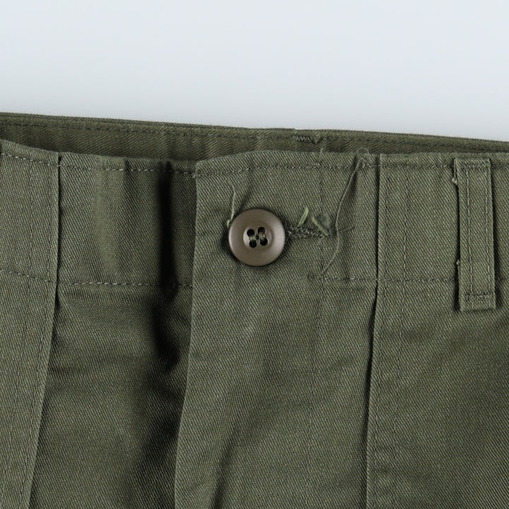 1980'S US Military Baker Pants, Made in USA, Men's Size W29 (approx.), Vintage polyester Khaki type Vintage Second Hand