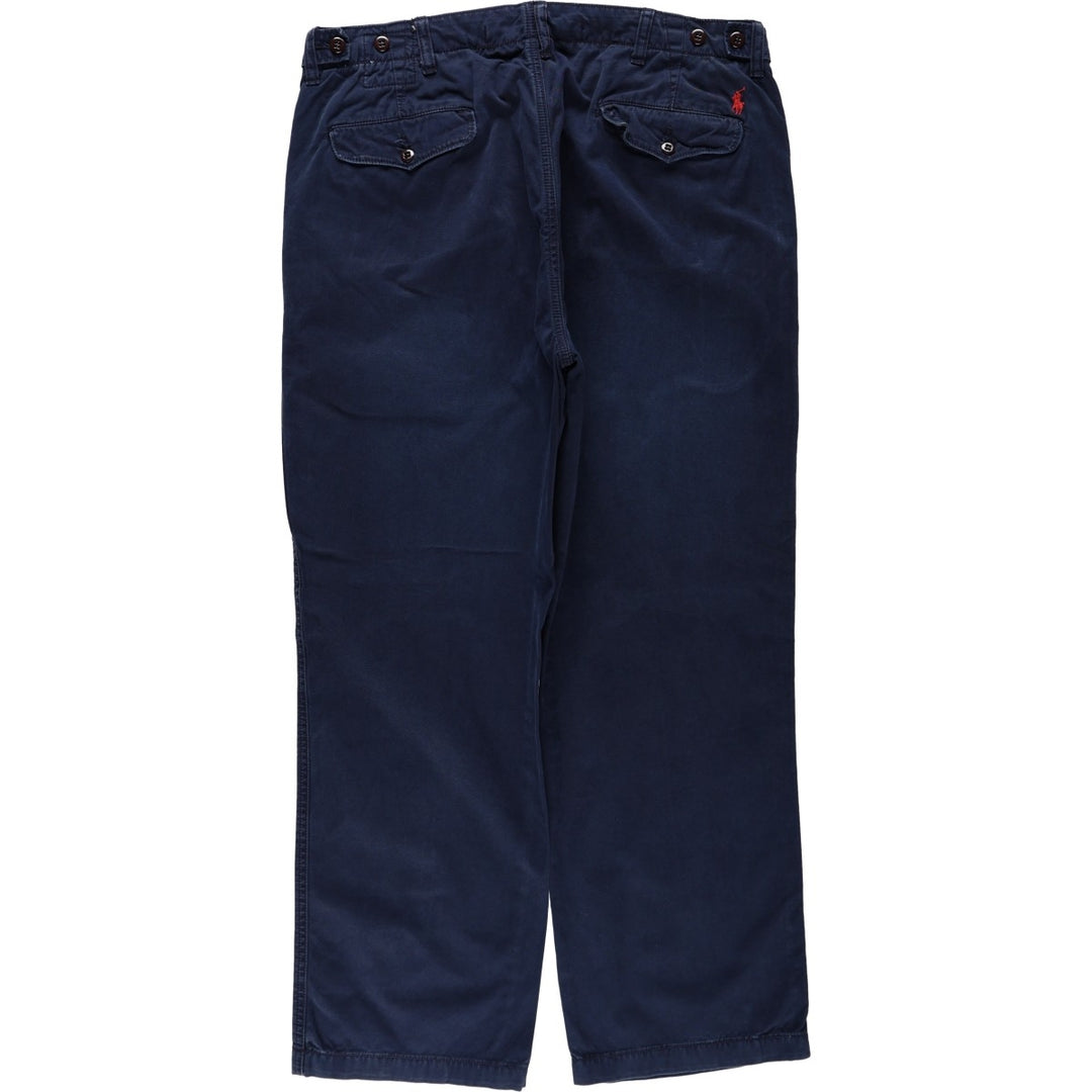Ralph Lauren POLO by Ralph Lauren military pants, men's size W37 (approx.) cotton navy blue type Vintage Second Hand