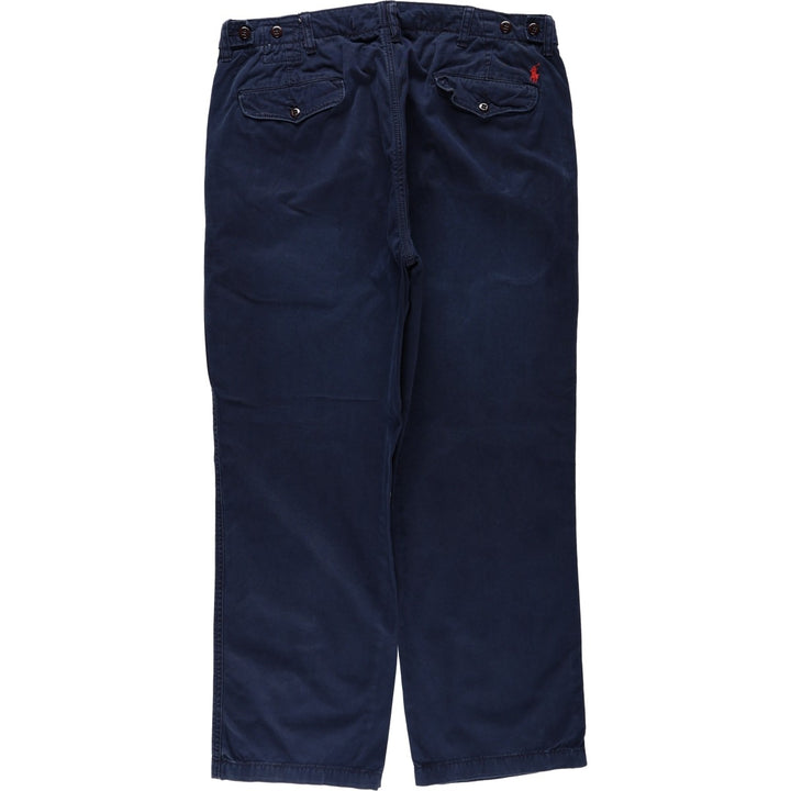 Ralph Lauren POLO by Ralph Lauren military pants, men's size W37 (approx.) cotton navy blue type Vintage Second Hand