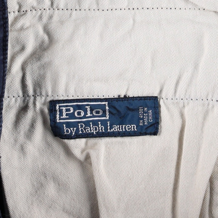 Ralph Lauren POLO by Ralph Lauren military pants, men's size W37 (approx.) cotton navy blue type Vintage Second Hand