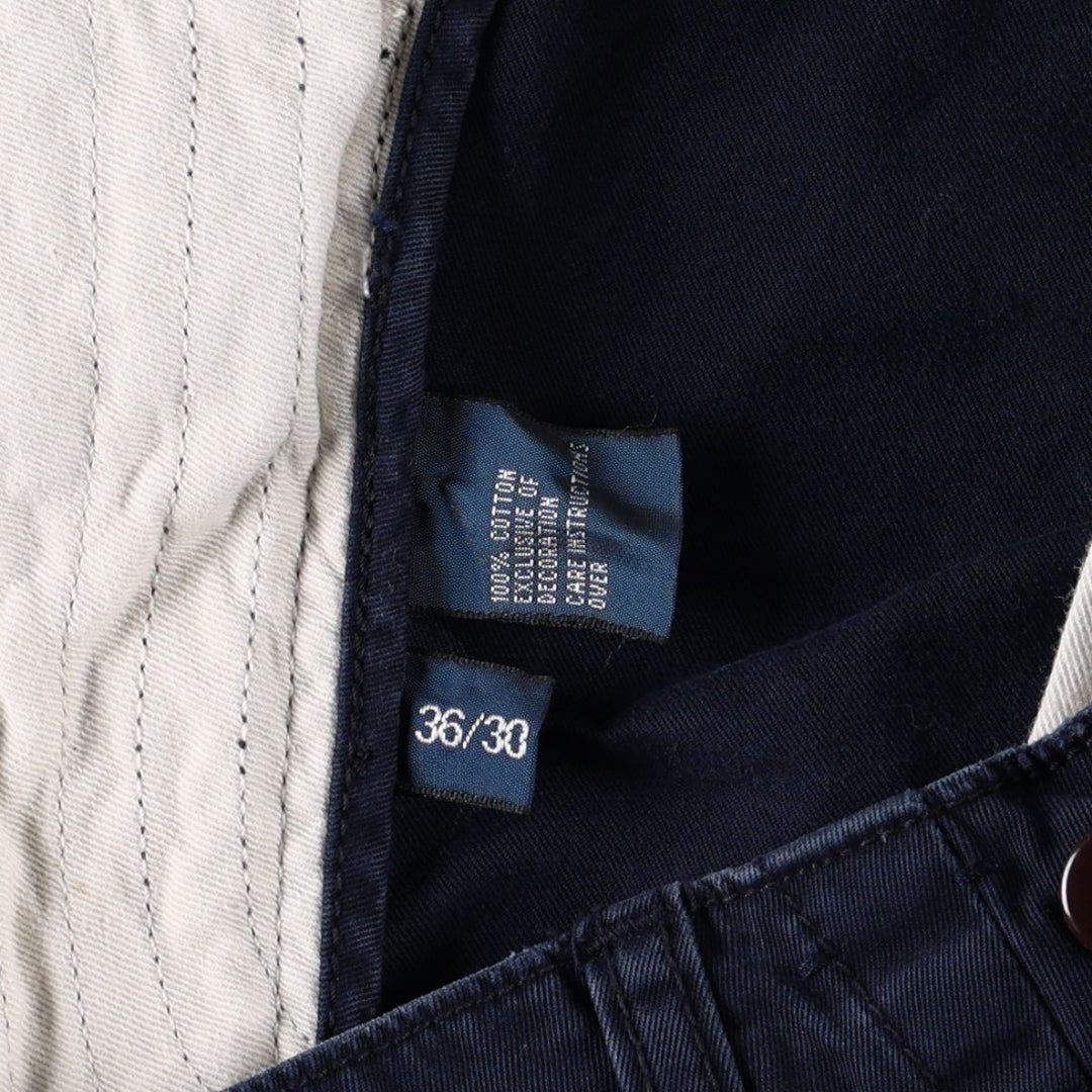 Ralph Lauren POLO by Ralph Lauren military pants, men's size W37 (approx.) cotton navy blue type Vintage Second Hand