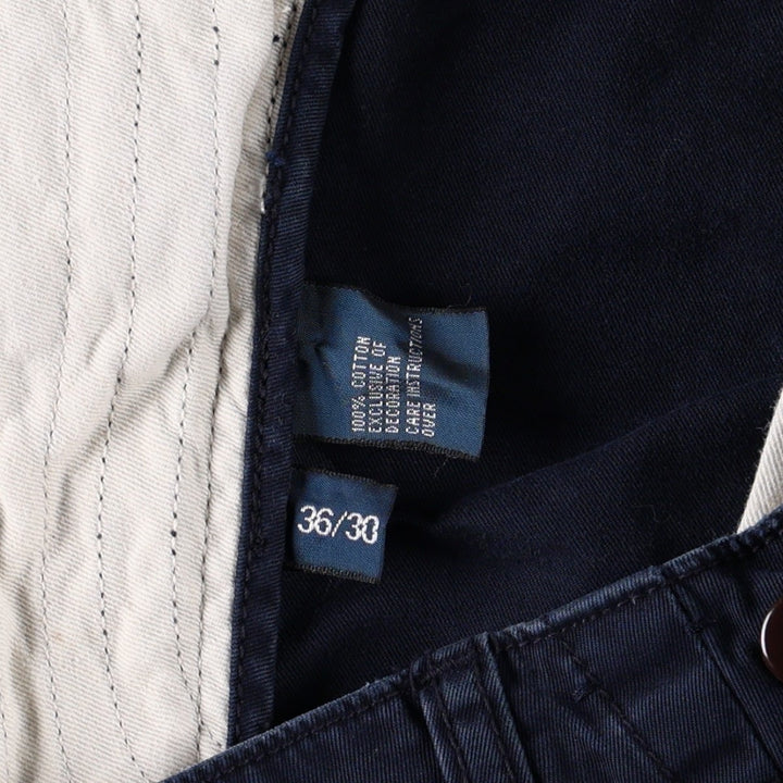 Ralph Lauren POLO by Ralph Lauren military pants, men's size W37 (approx.) cotton navy blue type Vintage Second Hand