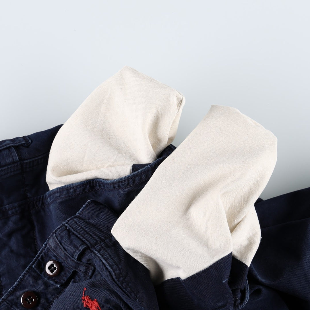 Ralph Lauren POLO by Ralph Lauren military pants, men's size W37 (approx.) cotton navy blue type Vintage Second Hand