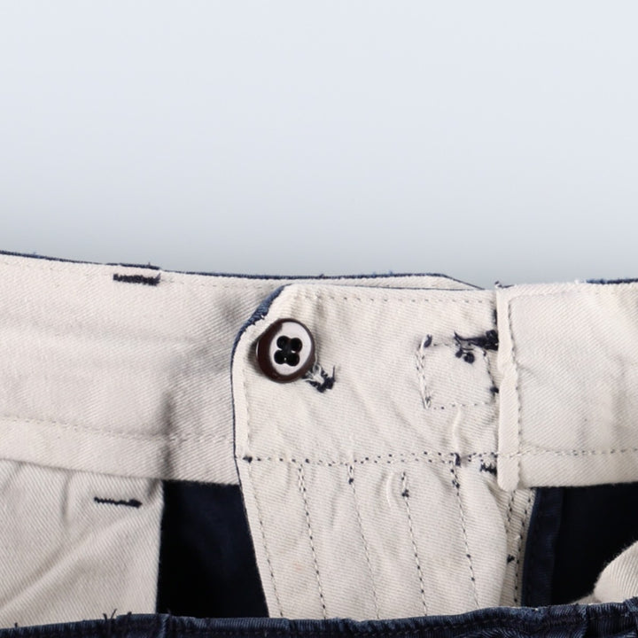 Ralph Lauren POLO by Ralph Lauren military pants, men's size W37 (approx.) cotton navy blue type Vintage Second Hand