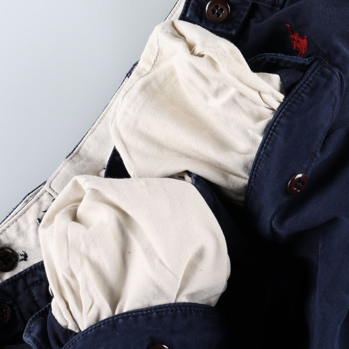 Ralph Lauren POLO by Ralph Lauren military pants, men's size W37 (approx.) cotton navy blue type Vintage Second Hand