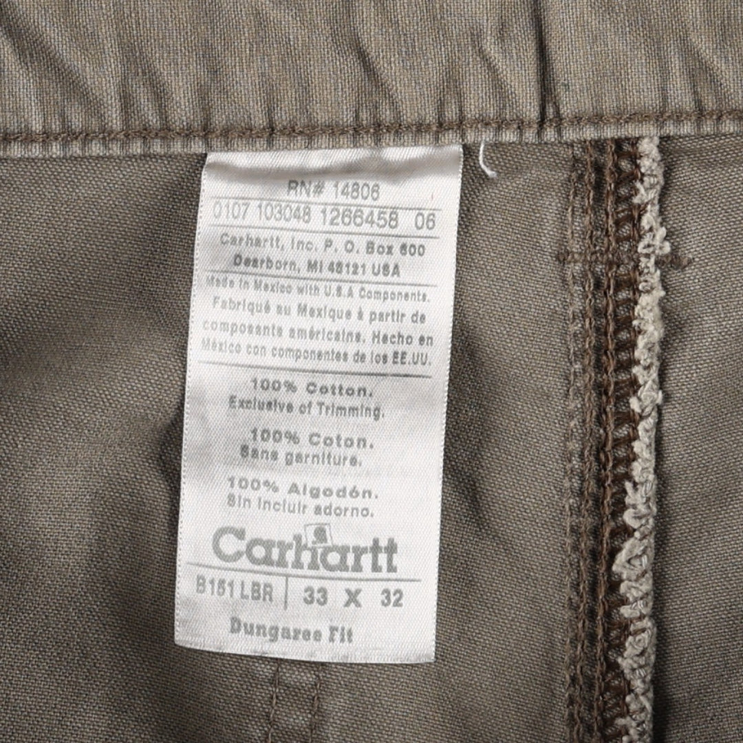 Carhartt Dungaree Fit Duck Painter Pants, Men's, Size W33 cotton brown type Vintage Second Hand