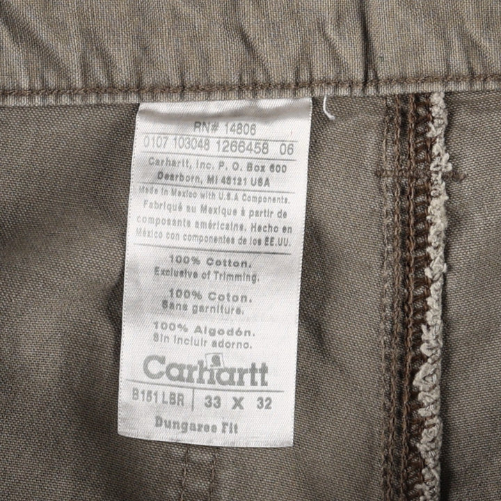 Carhartt Dungaree Fit Duck Painter Pants, Men's, Size W33 cotton brown type Vintage Second Hand