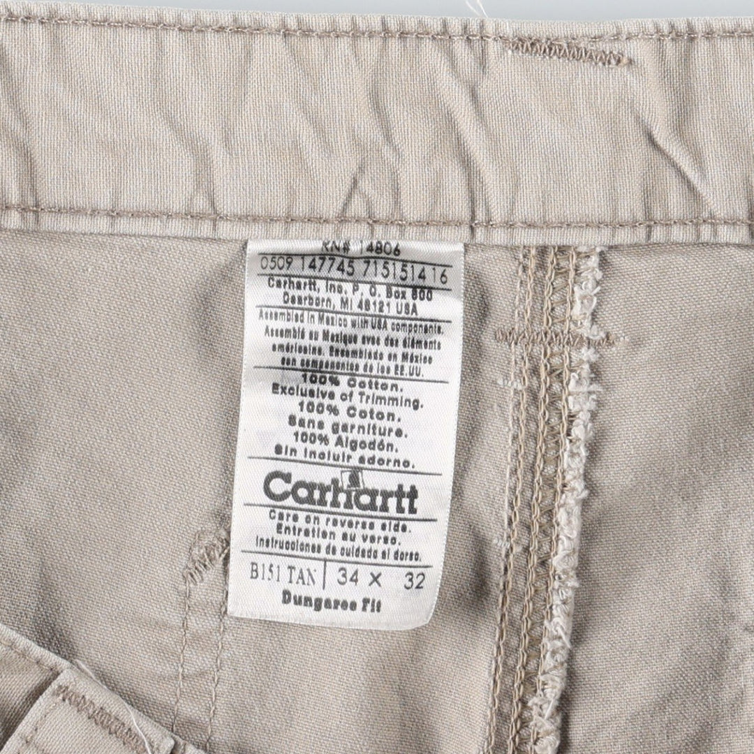 Carhartt Dungaree Fit Duck Painter Pants, Men's, W34 equivalent cotton gray type Vintage Second Hand