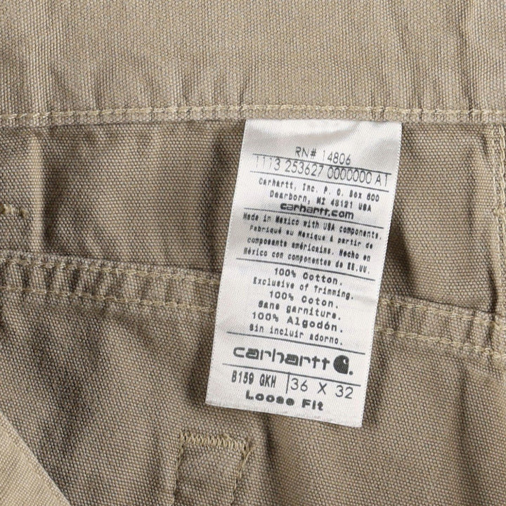 Carhartt Loose Fit Duck Painter Pants, Men's, W36 equivalent cotton Beige type Vintage Second Hand