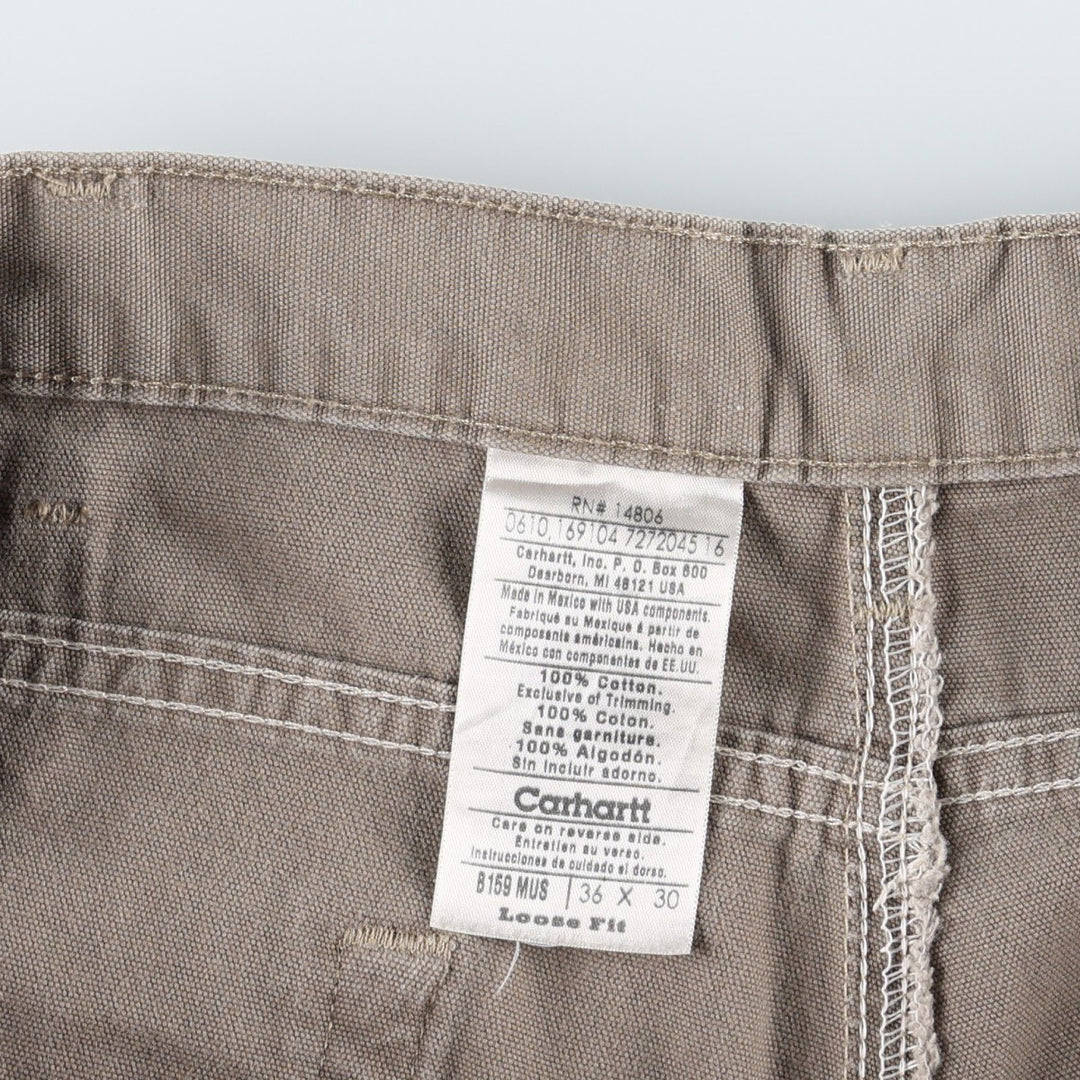 Carhartt Loose Fit Duck Painter Pants, Men's, W37 equivalent cotton brown type Vintage Second Hand