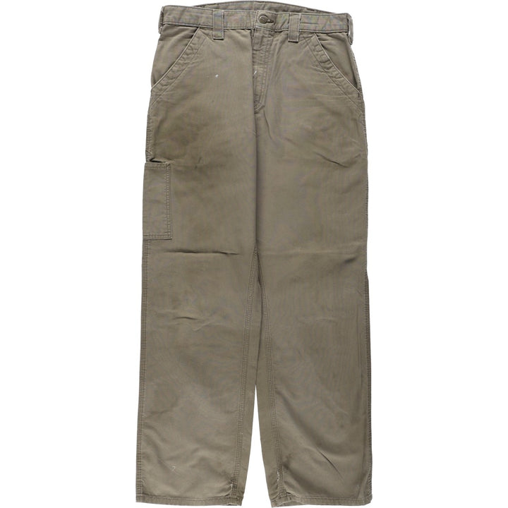Carhartt Original Dungaree Fit Duck Painter Pants, Men's, W33 equivalent cotton brown type Vintage Second Hand