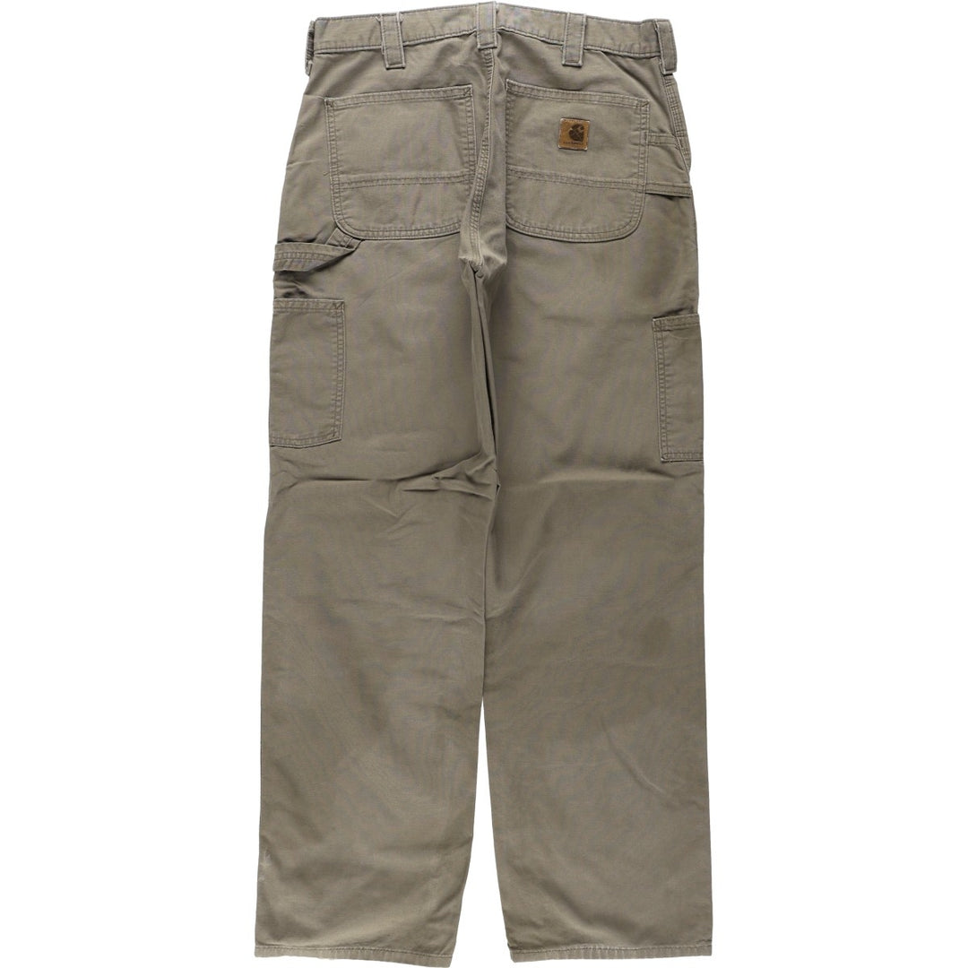 Carhartt Original Dungaree Fit Duck Painter Pants, Men's, W33 equivalent cotton brown type Vintage Second Hand