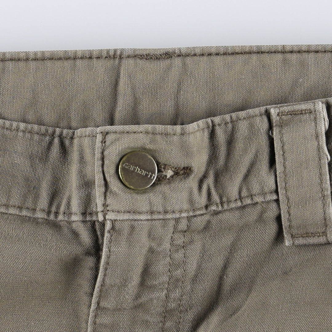 Carhartt Original Dungaree Fit Duck Painter Pants, Men's, W33 equivalent cotton brown type Vintage Second Hand