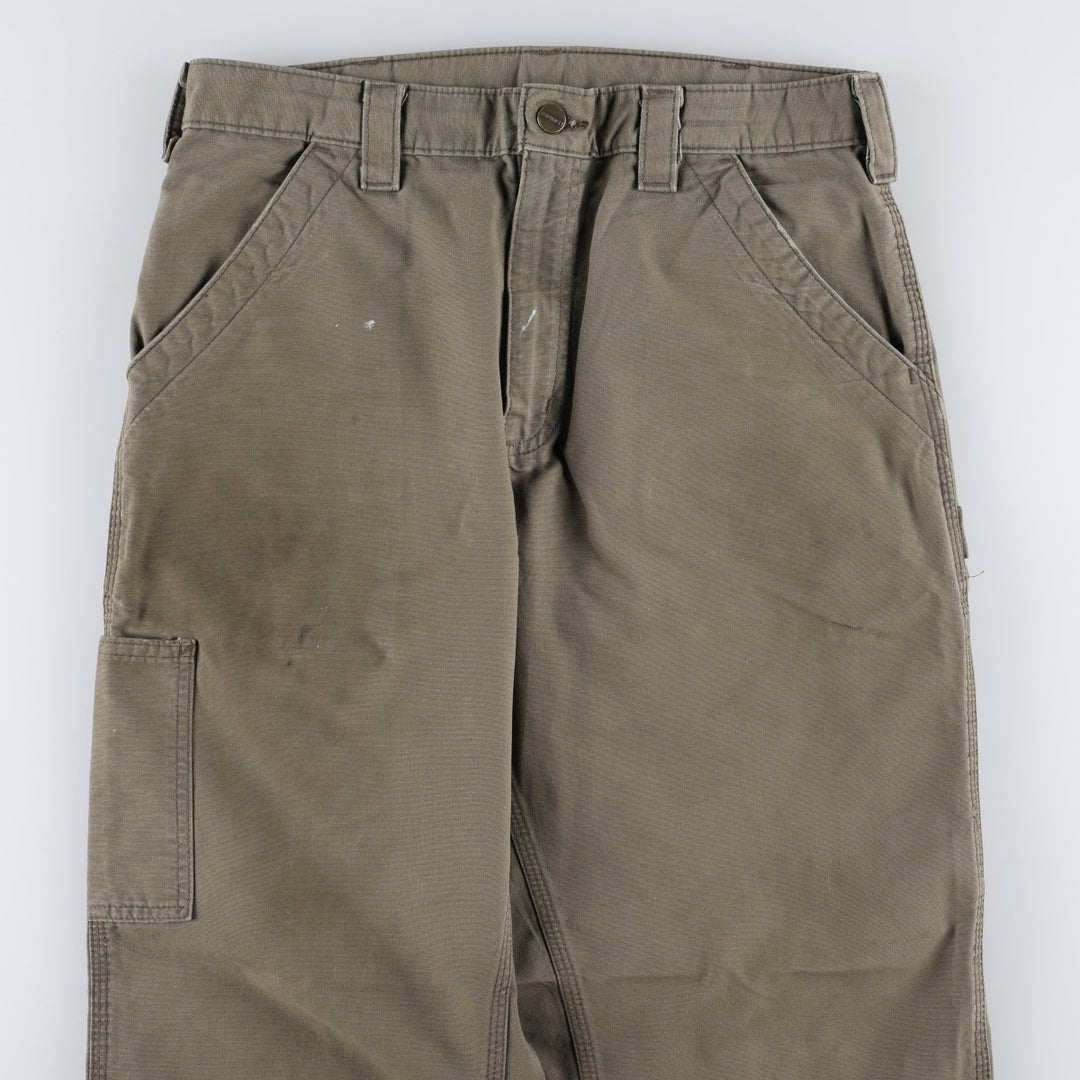 Carhartt Original Dungaree Fit Duck Painter Pants, Men's, W33 equivalent cotton brown type Vintage Second Hand