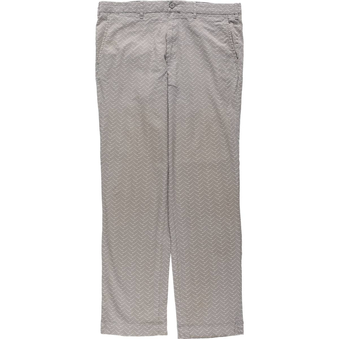 Ralph Lauren POLO RALPH LAUREN PERFORMANCE GOLF TAILORED FIT all-over print slacks pants, men's size W37 (approx.) unclear gray type Vintage Second Hand