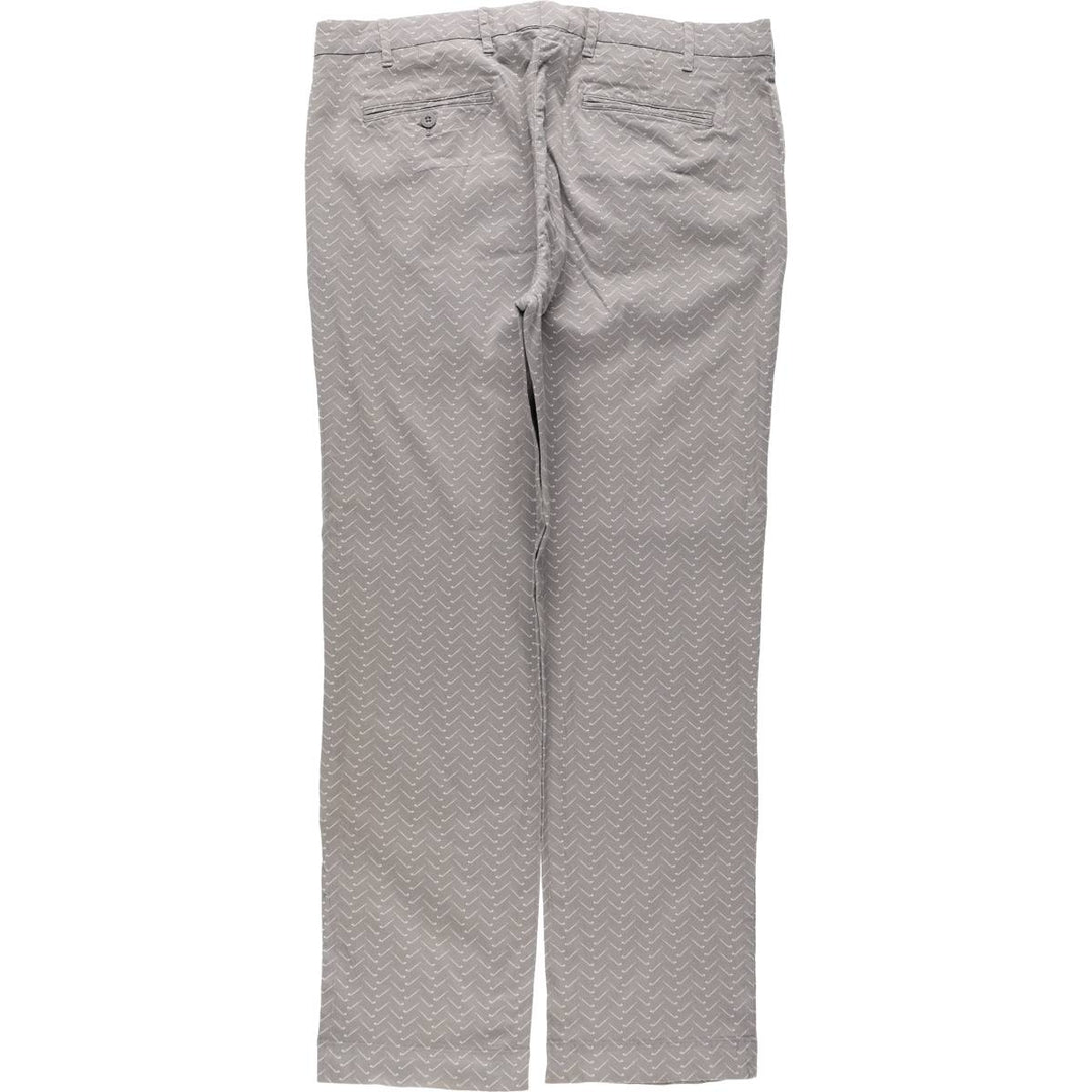 Ralph Lauren POLO RALPH LAUREN PERFORMANCE GOLF TAILORED FIT all-over print slacks pants, men's size W37 (approx.) unclear gray type Vintage Second Hand