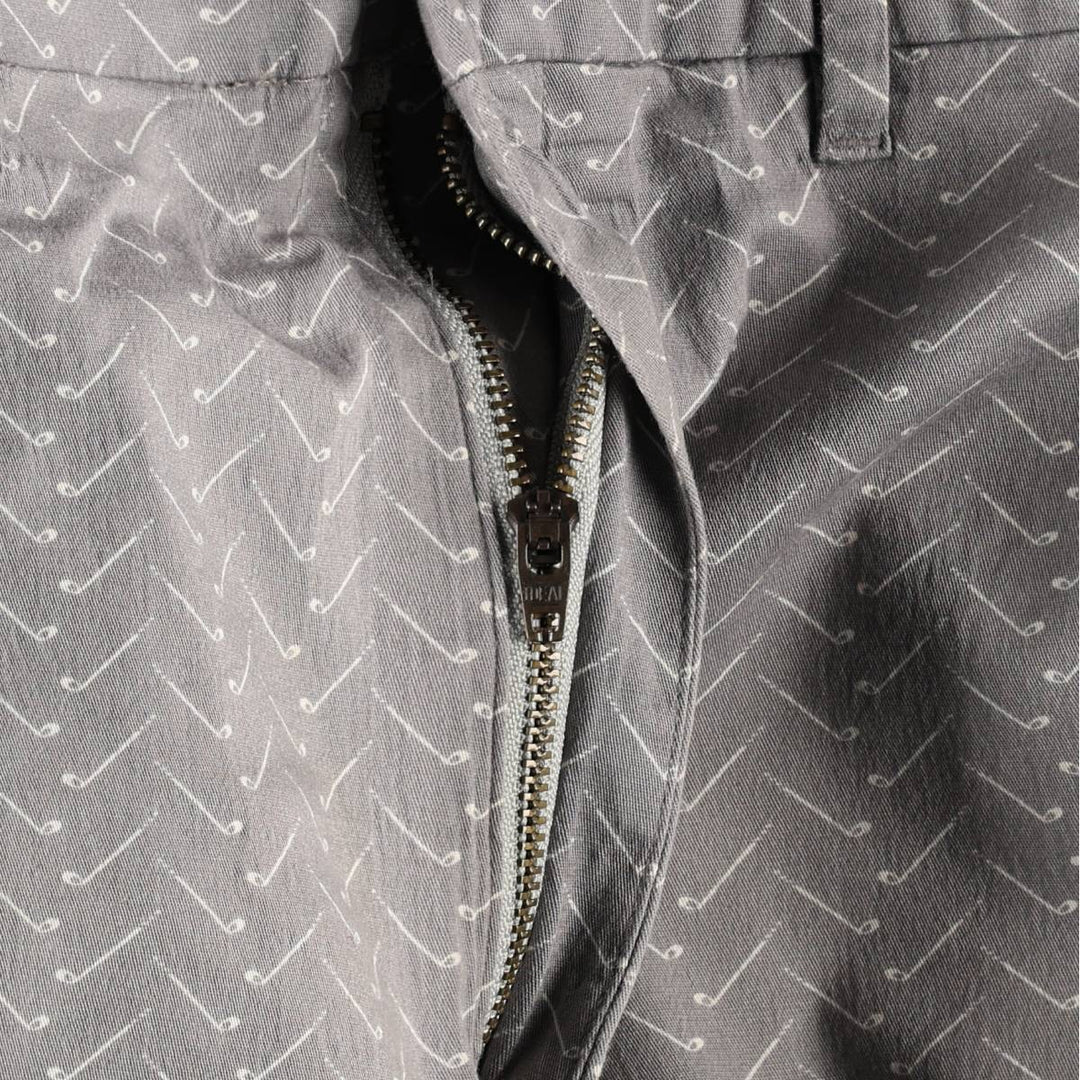 Ralph Lauren POLO RALPH LAUREN PERFORMANCE GOLF TAILORED FIT all-over print slacks pants, men's size W37 (approx.) unclear gray type Vintage Second Hand