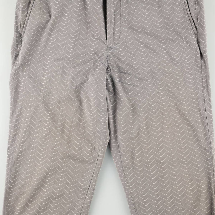 Ralph Lauren POLO RALPH LAUREN PERFORMANCE GOLF TAILORED FIT all-over print slacks pants, men's size W37 (approx.) unclear gray type Vintage Second Hand