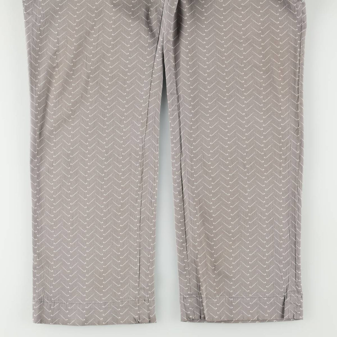 Ralph Lauren POLO RALPH LAUREN PERFORMANCE GOLF TAILORED FIT all-over print slacks pants, men's size W37 (approx.) unclear gray type Vintage Second Hand