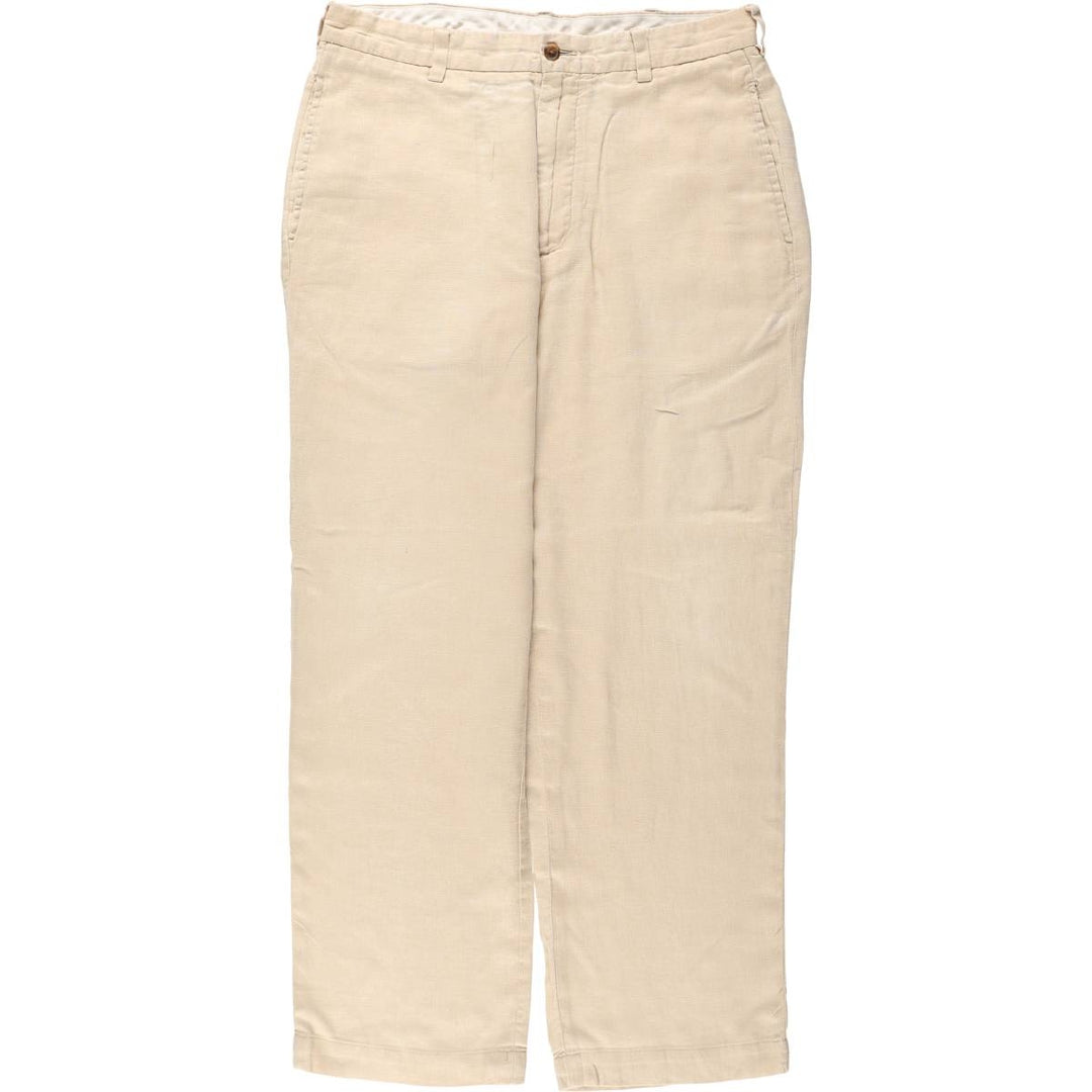 Brooks Brothers 346 Linen Pants Slacks Men's W34 equivalent linen Beige type Vintage Second Hand