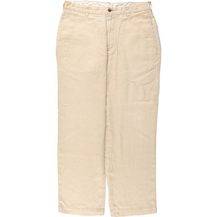 Brooks Brothers 346 Linen Pants Slacks Men's W34 equivalent linen Beige type Vintage Second Hand