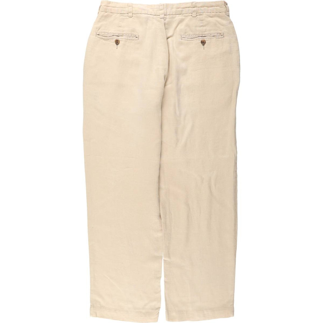 Brooks Brothers 346 Linen Pants Slacks Men's W34 equivalent linen Beige type Vintage Second Hand