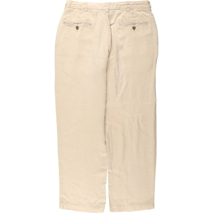 Brooks Brothers 346 Linen Pants Slacks Men's W34 equivalent linen Beige type Vintage Second Hand