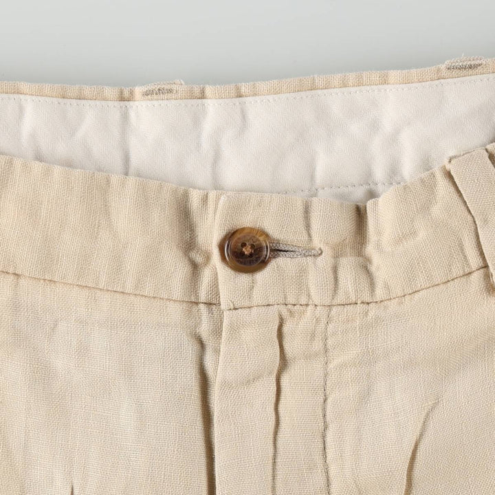 Brooks Brothers 346 Linen Pants Slacks Men's W34 equivalent linen Beige type Vintage Second Hand