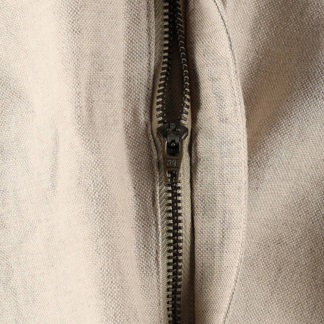 Ralph Lauren CHAPS Two-Pleat Cotton x Linen Pants, Men's Size W37 (approx.) linen unbleached Vintage Second Hand