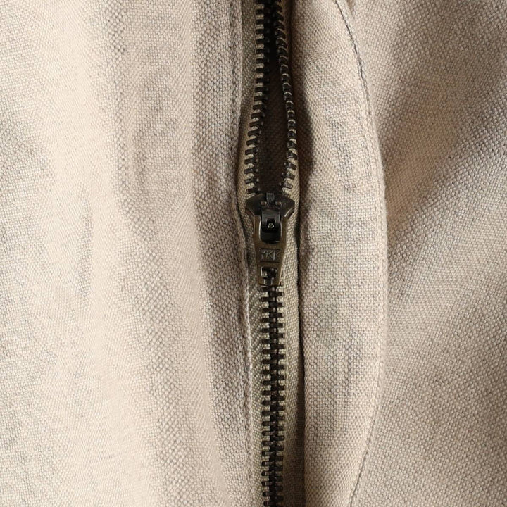 Ralph Lauren CHAPS Two-Pleat Cotton x Linen Pants, Men's Size W37 (approx.) linen unbleached Vintage Second Hand
