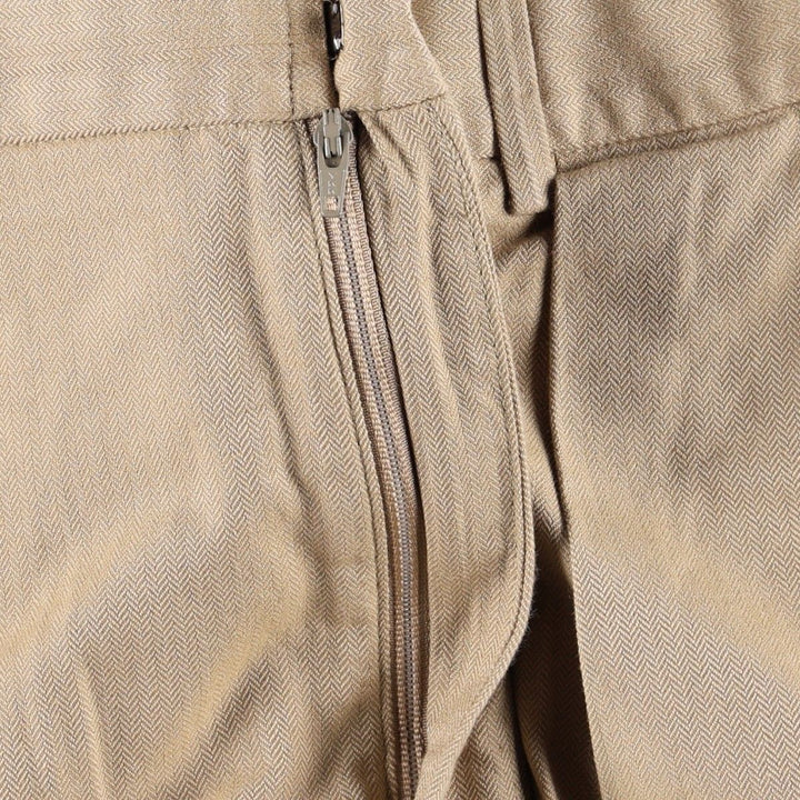 Ralph Lauren POLO by Ralph Lauren two-pleat slacks, men's size W37 (approx.) cotton Beige type Vintage Second Hand