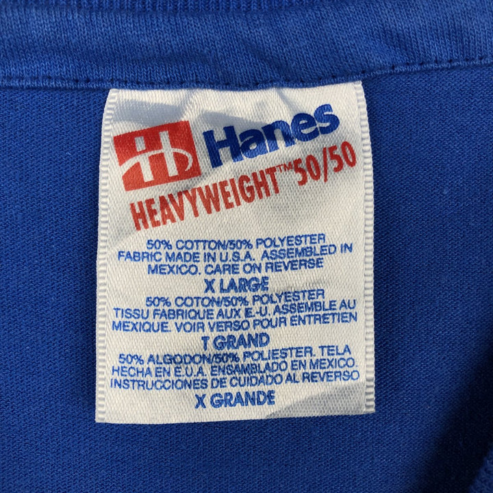 90'S Hanes HEAVYWEIGHT 50 cotton blue type Vintage Second Hand