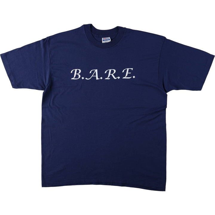 Hanes BARE Motor Company Advertising T-Shirt, Made in Jamaica, Men's XL (approx.), Short Sleeve cotton Navy blue Vintage Second Hand