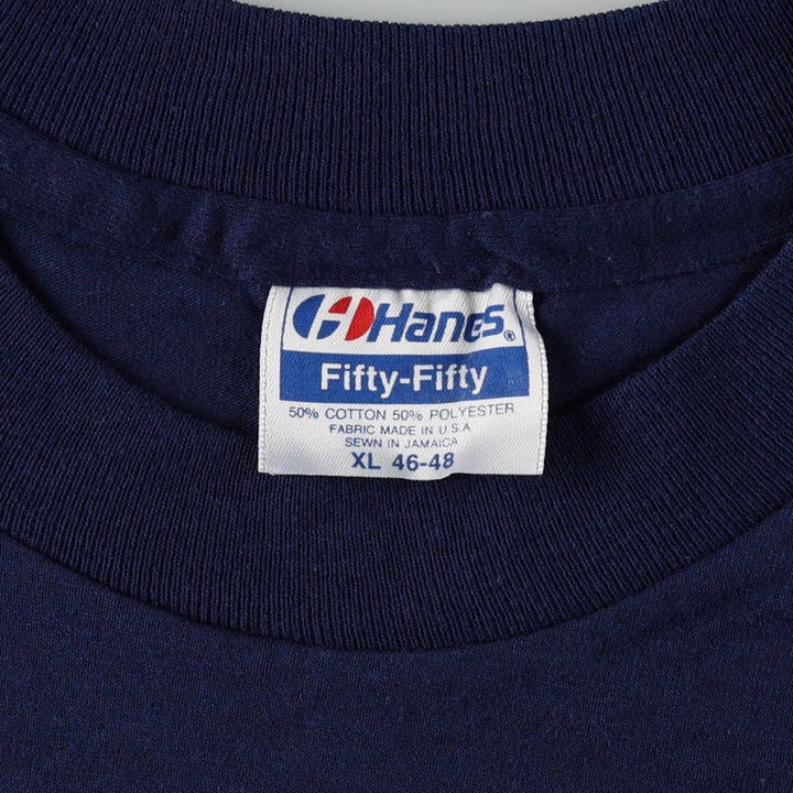 Hanes BARE Motor Company Advertising T-Shirt, Made in Jamaica, Men's XL (approx.), Short Sleeve cotton Navy blue Vintage Second Hand