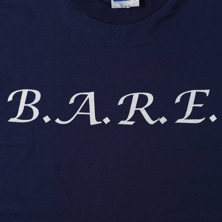 Hanes BARE Motor Company Advertising T-Shirt, Made in Jamaica, Men's XL (approx.), Short Sleeve cotton Navy blue Vintage Second Hand