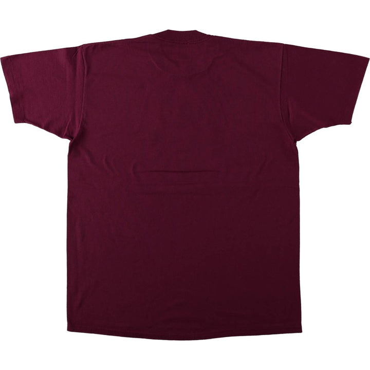 JERSEY'S First National Bank Alaska Advertising T-Shirt, Made in USA, Men's Size L (approx.), Short Sleeve, Vintage cotton wine-red Vintage Second Hand