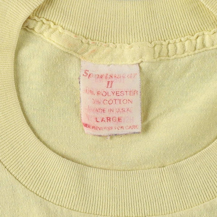 70s-80'S Sportswear Mellon Bank MONOPOLY Advertising T-Shirt, Made in USA, Men's Size L (approx.), Vintage polyester yellow type Vintage Second Hand
